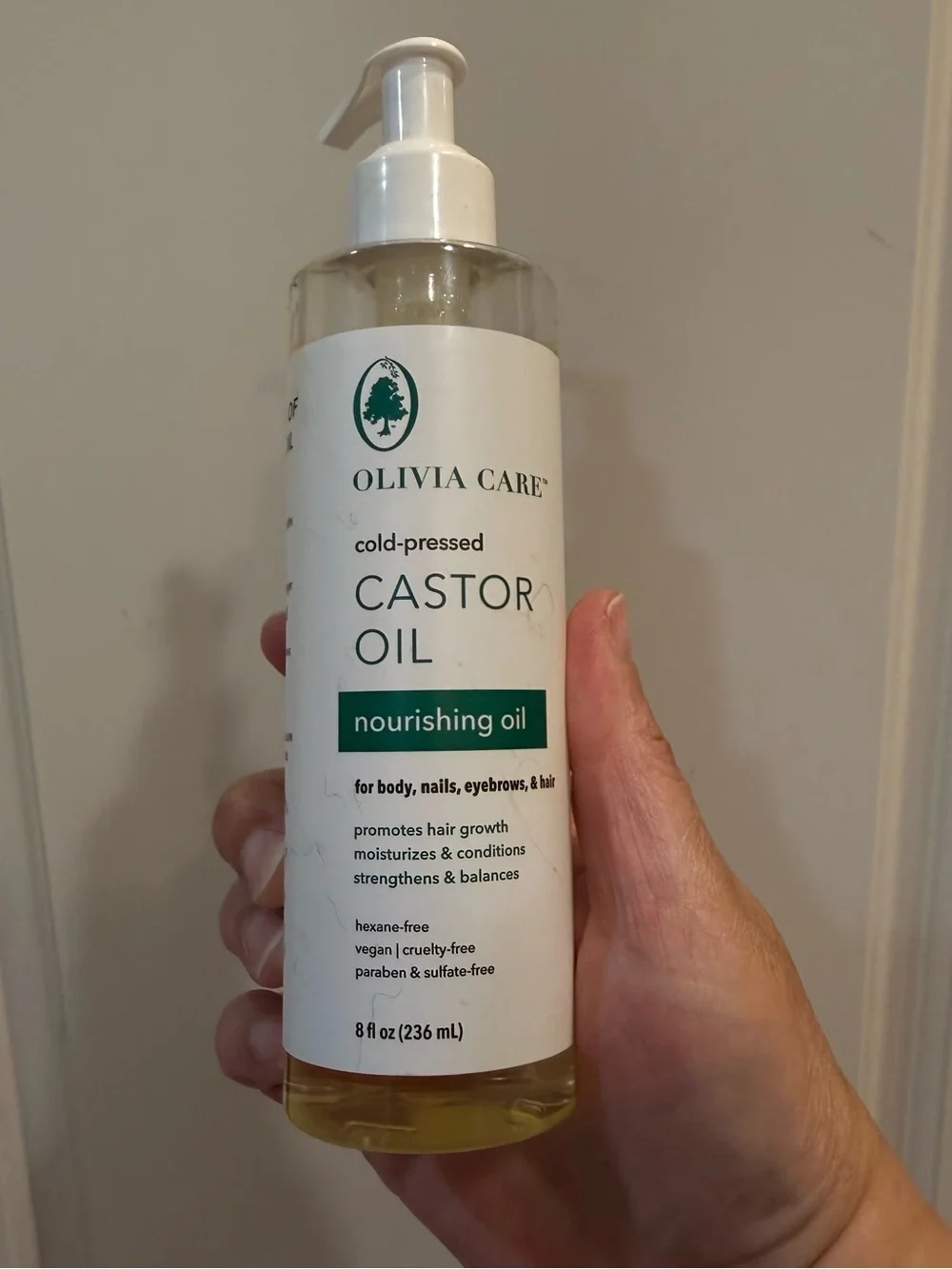 Olivia Care Cold-Pressed Castor Oil - Nourishing Oil (Clear/Green)